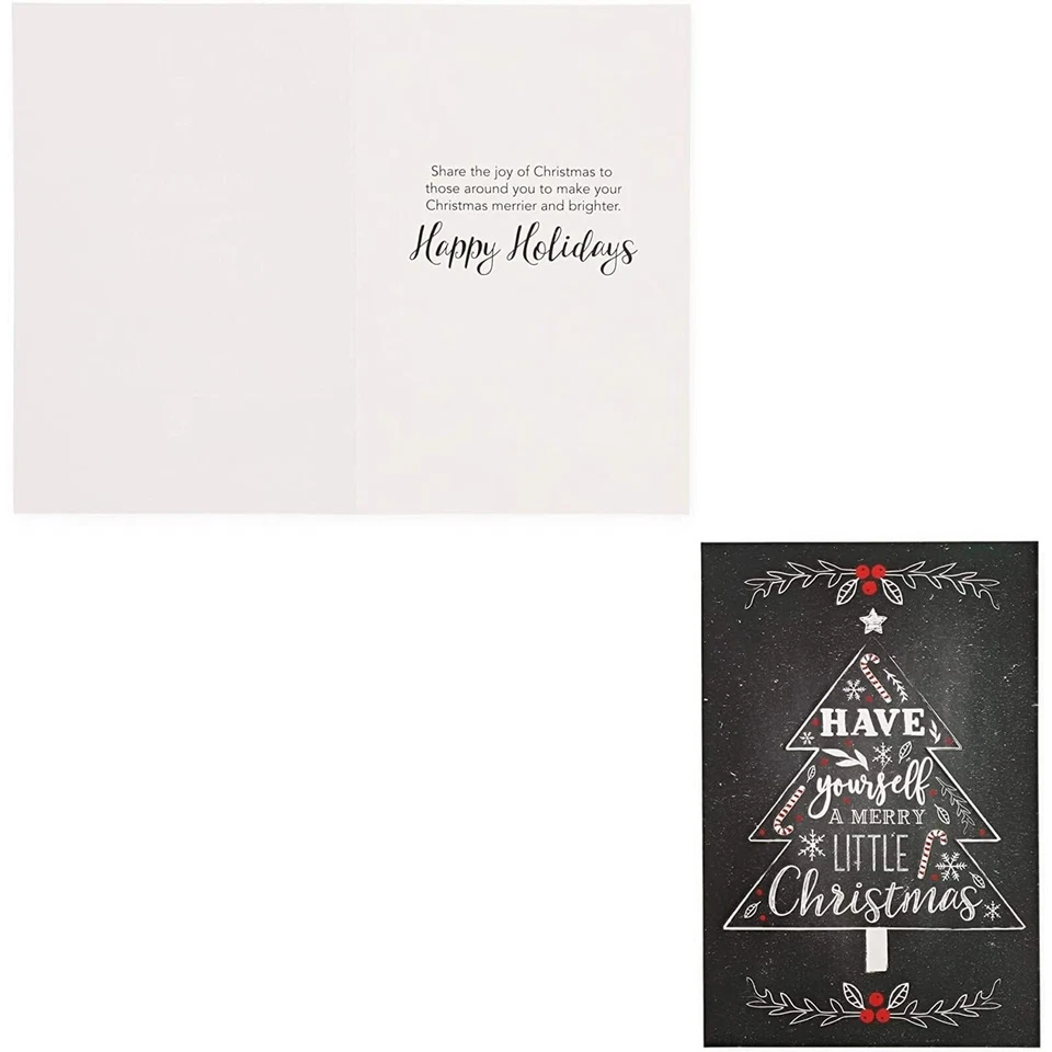 Pacote com 48 cartões de Natal 4x6 polegadas com envelopes para amigos da família boas festas - Imagem 4 de 4