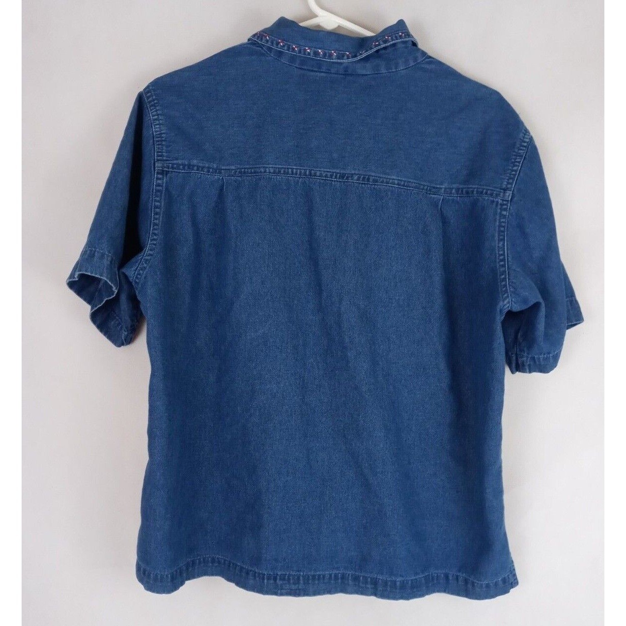 New Direction Embroidered Patchwork Patriotic Shi… - image 2