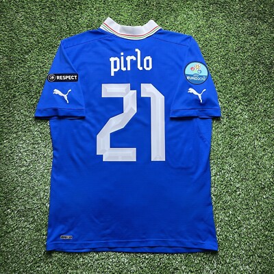 PUMA イタリア代表 サッカーウェア 21 ピルロ Pirlo Puma Italy Pirlo No. 21 Vintage Jersey M Size with Paper Tag