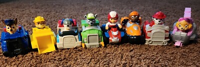 Paw Patrol FIRST WAVE Lot of 8 Different Rescue Racers RYDER SKYE MARSHALL ROBO