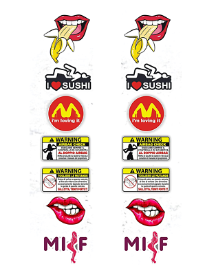 Anusticker 100 adesivi di bellezza, divertenti e sexy, per feste, anali, anali, per auto, tuning, primavera, tatuaggio, skateboard