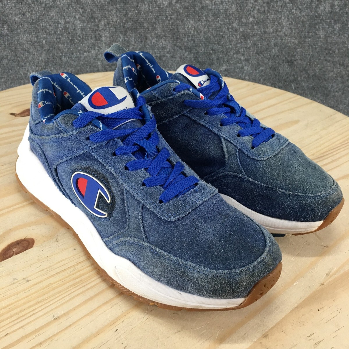 Champion Shoes Youth 7Y 93 Eighteen Big C Low Top Athletic Sneakers Lace Up  Blue