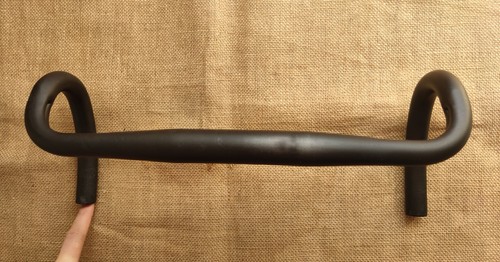 Used Cox black compact alloy dropbars handlebar 31.8mm clamp C-C 40cm - Bild 3 von 5