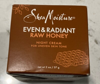 Shea Moisture Even & Radiant Raw Honey Night Cream For Uneven Skin Tone 2 Oz New