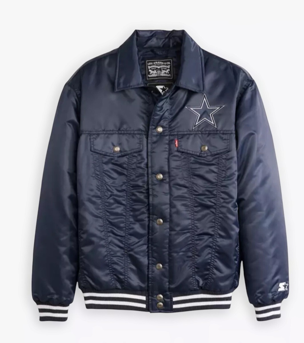 Levi’s デニムジャケット　ボーイフレンド　ウエスタン　スタッズ　y2k NWT LEVIS X STARTER JACKET DALLAS COWBOYS JACKET SIZE L Trucker