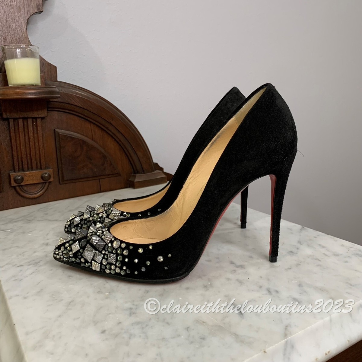 Christian Louboutin サイズ34 Miss Z - 100 mm Pumps - Patent calf leather - Black - Women