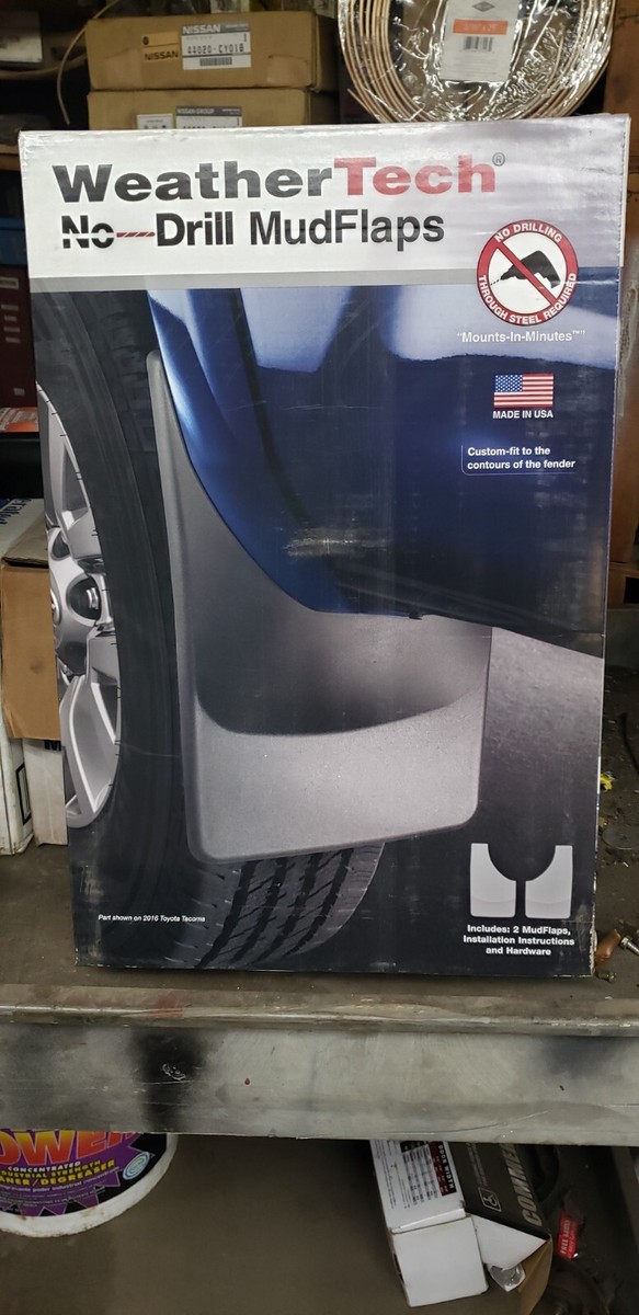 WEATHERTECH 120035 NO-DRILL DIGITALFIT REAR MUDFLAPS 2015 CHEVY SILVERADO (W/O FENDER FLARES