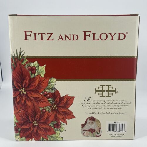 Fitz and Floyd Santa Plätzchenteller Weihnachten Weihnachtsstern Canape 59-353 mit Box - Bild 3 von 10
