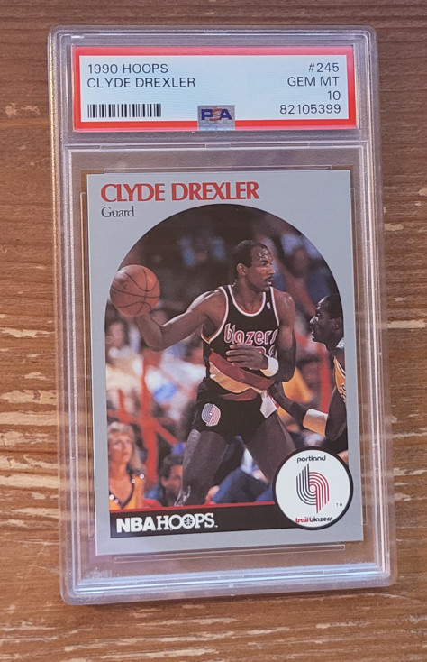 1990 Hoops #245 Clyde Drexler PSA 10 Portland Trailblazers (B)