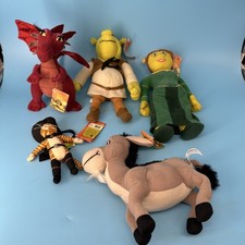 Shrek 2 Dragon Donkey Wife Puss Plush SET Nanco 2004 Set 9&rdquo; Dreamworks