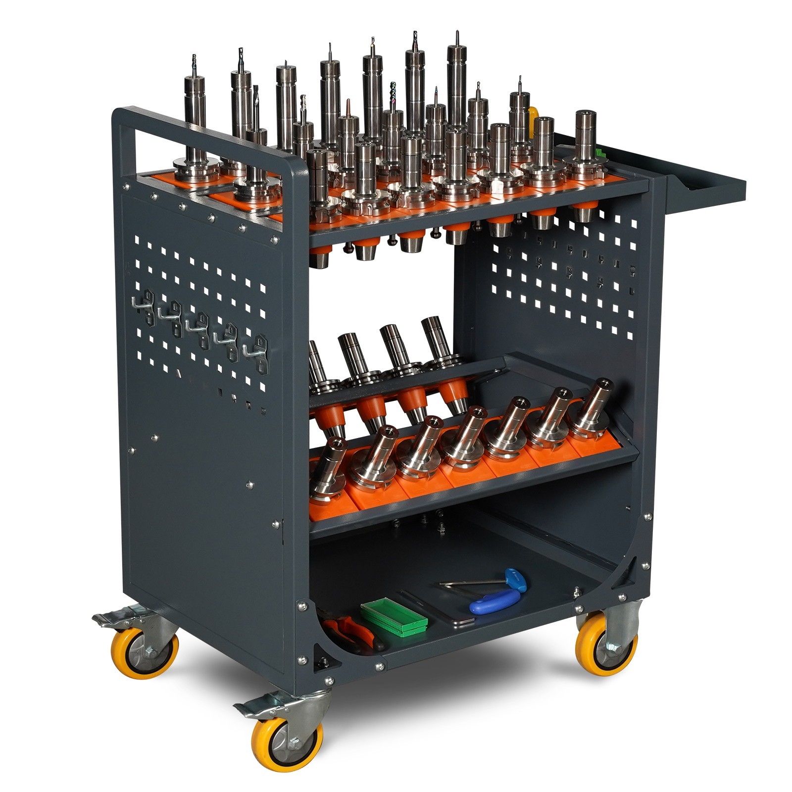 US Stock CNC Tool Rack CAT40 Tool Holder Cabinet BT40 Tool Cart CNC Tool Trolley