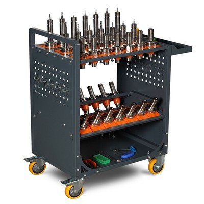 US Stock CNC Tool Rack CAT40 Tool Holder Cabinet BT40 Tool Cart CNC Tool Trolley