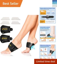 All-Day Comfort Arch Support Braces with Silicone Gel Pads for Men and Women