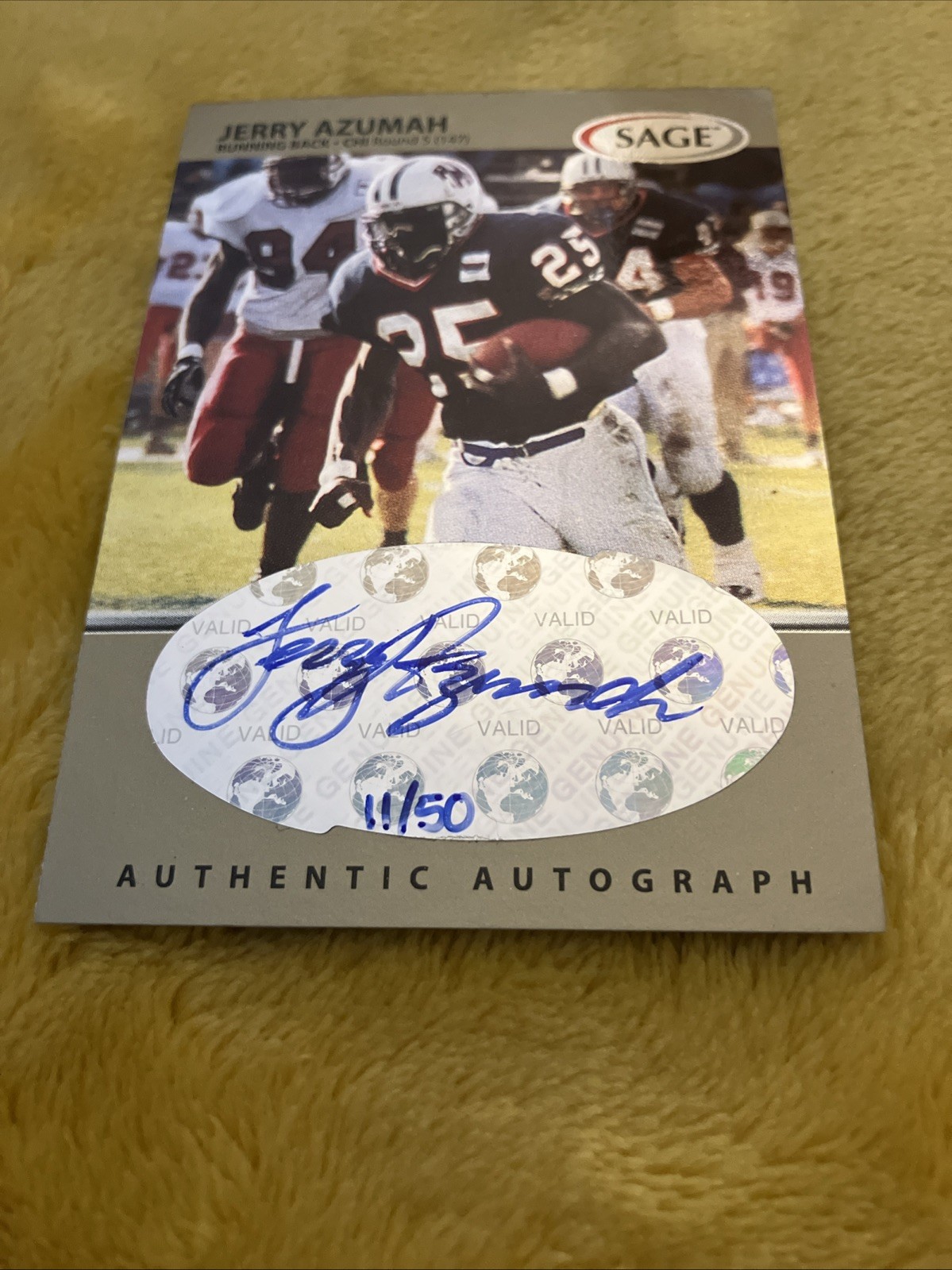 Jerry Azumah SA-GE Autographs #A2 Platinum