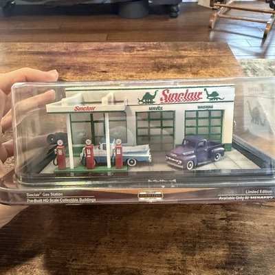 #ad HO Scale Sinclair Gas Service Station Prelit Interior amp; Exterior New in Box $72.95