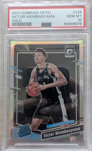 VICTOR WEMBANYAMA PSA 10 2023-24 PANINI DONRUSS OPTIC #225 ROOKIE HOLO PRIZM