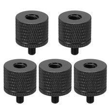 Tripod Screw Adapters Camera Screw Mount 1/4" Female to M4 Male Black 5Pcs