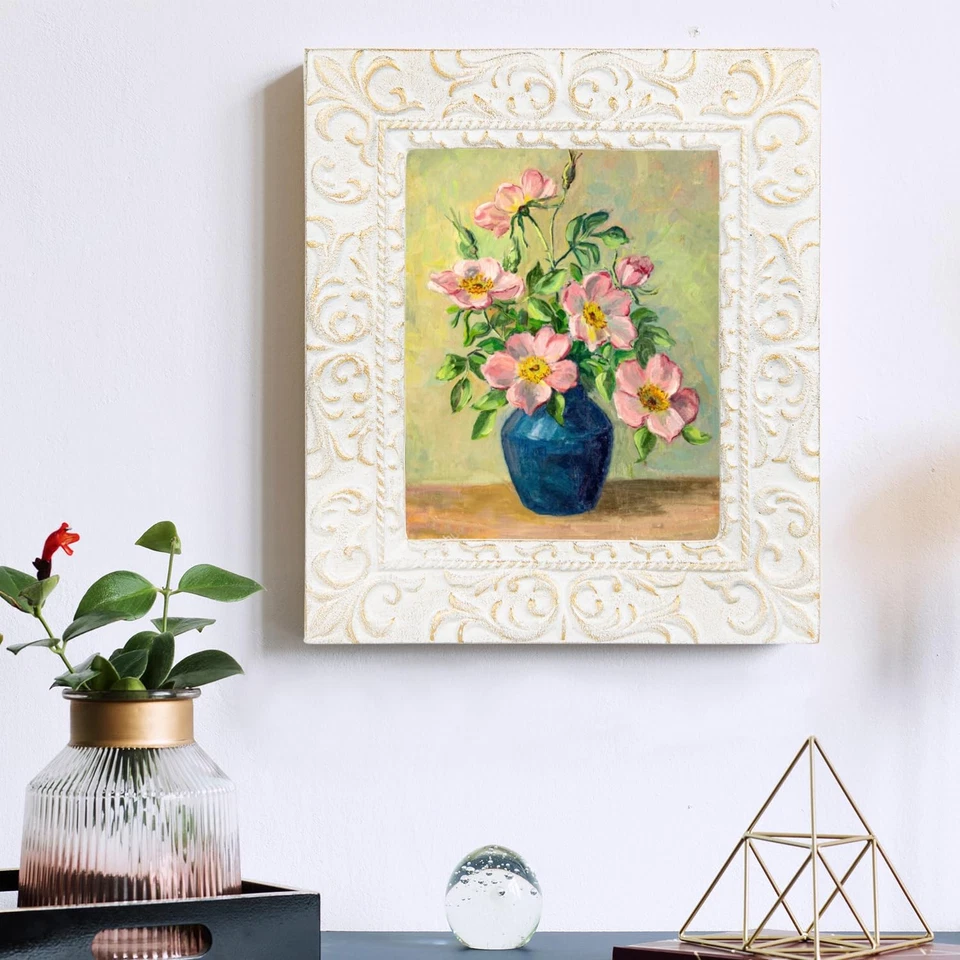 Чугунная фоторамка 7x8 дюймов, винтажная во французском стиле декоративная фоторамка с... - Изображение 4 из 4