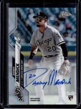 2020 Topps Chrome Danny Mendick Auto RC Refractor #/499 White Sox Rookie