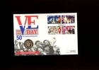 1995 50th Anniversary VE Day Isle of Man Mercury Coin Cover.