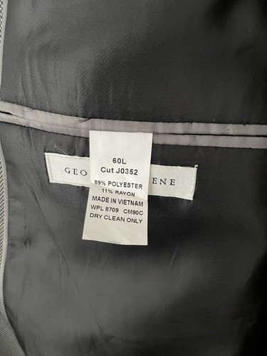 Geoffrey Beene Mens Suit Jacket Size 60 L Grey VGC - Picture 12 of 13
