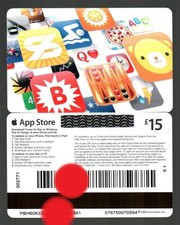 ITUNES ( UK ) Assorted App Icons ( 2011 ) Gift Card ( $0 - NO VALUE )