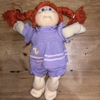 Cabbage Patch Kid HM2 Red Plaited Hair Blue Eyes OK Factory with Ducky Dress