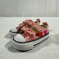 Converse Chuck Taylor All Star 2V Hearts Shoes Infant Toddler Girls US 2