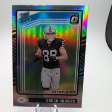 2024 Donruss Optic Brock Bowers Rated Rookie Silver Holo Prizm Raiders RC