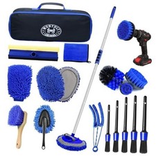 62'' Car Wash Brush with Long Handle, 21Pcs Microfiber Car Wash Mop Mitt Kit