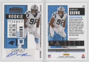 2020 Panini Contenders Rookie Ticket Derrick Brown #146 Rookie Auto RC