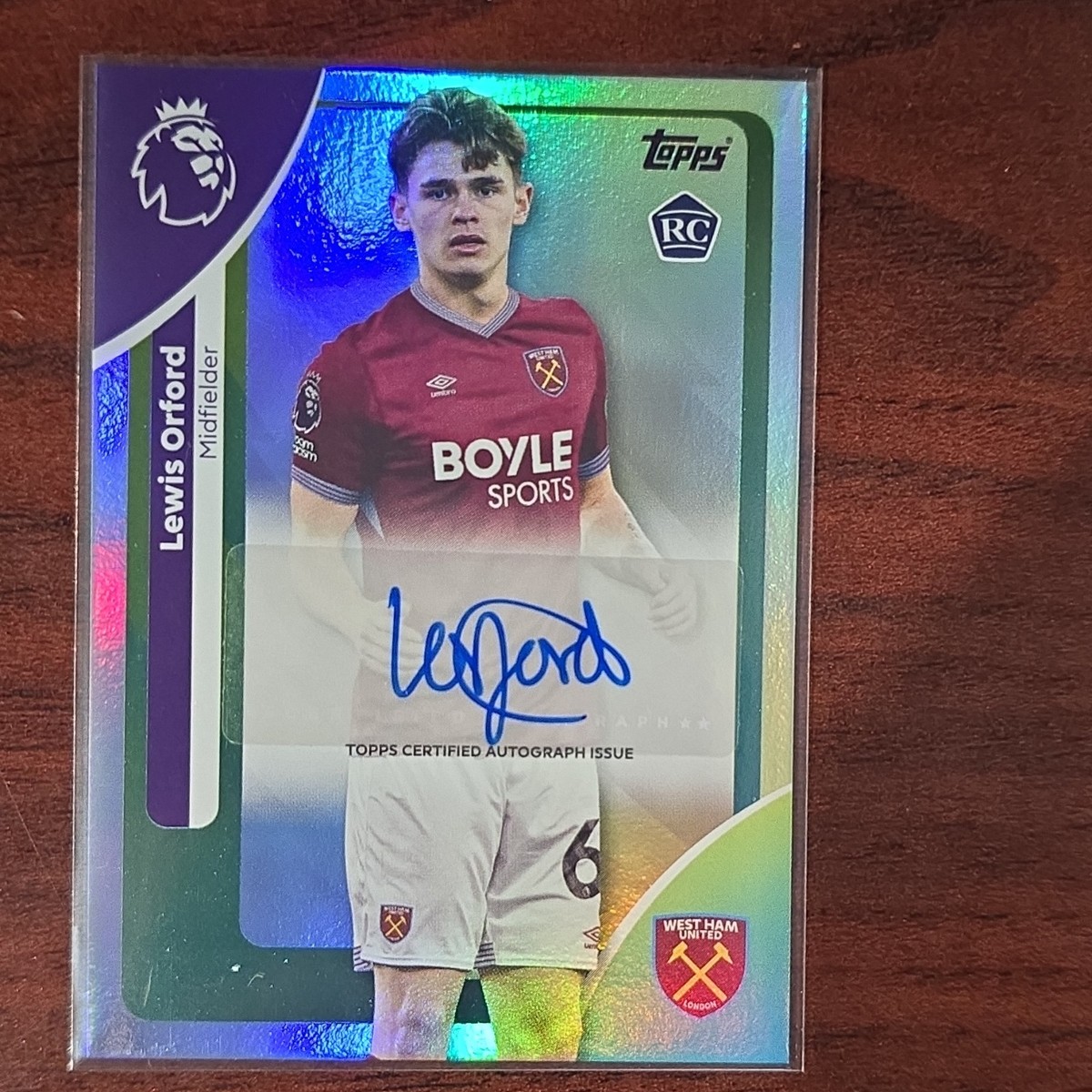 Topps Premier League 2025-26 Lewis Orford Autograph Rookie West