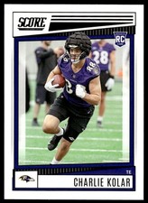 2022 Score Charlie Kolar Rookie Baltimore Ravens #374