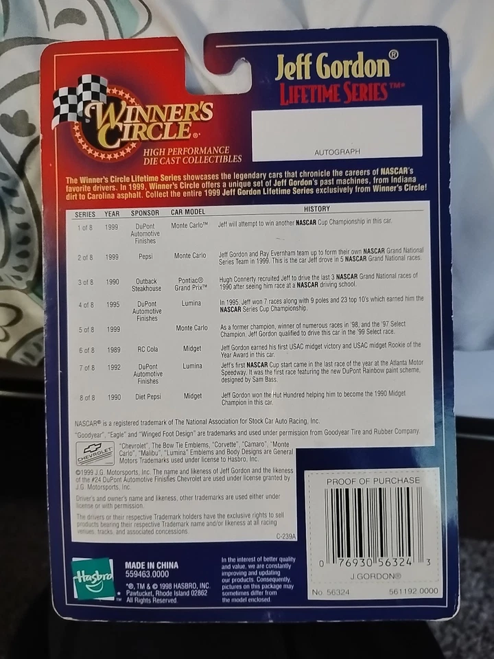 2 Winners Circle 1997 Jeff Gordon #24 - DuPont Monte Carlo Lifetime Series 2/6 Foto 4 de 4