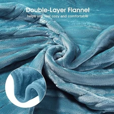 50" x 60'' Electric Heated Blanket w/ Remote 10 Heat Settings Soft Heating Throw