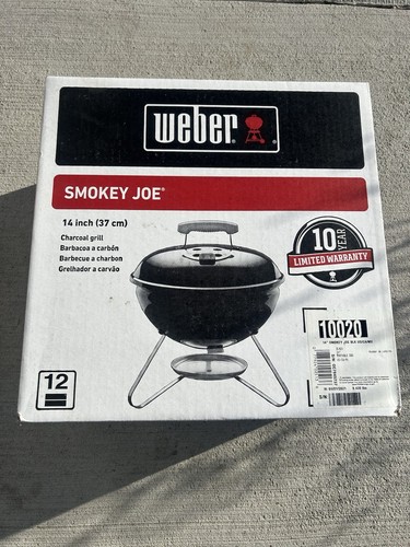Weber 14 inch Smokey Joe Charcoal Grill Black Model #10020 New - Picture 1 of 2