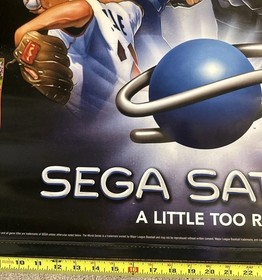 Sega Saturn Store Display Promo Banner 1995 40X28 Nintendo Standee Sonic Genesis