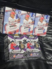 2025 Topps Chrome Update Series & 2025 Prizm Baseball Blaster Box! 5 Box Lot NEW