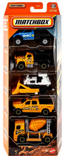 Camión de volteo Matchbox MBX 2025 equipo de construcción paquete de 5 Ram 1500 cemento King Dozer