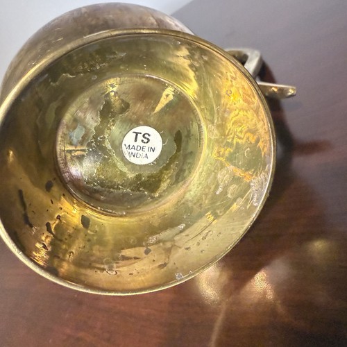 VINTAGE ottone massiccio 5" tazza/vetro/tazza/calice/pietra made in India - Foto 3 di 5