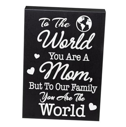 Mom Gift Sign - Handmade Wooden Quote Plaque for Mothers Day, Birthday,