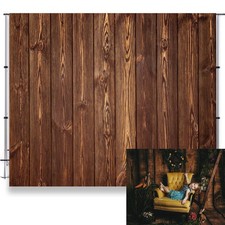 Wood Backdrop Wooden Backdrops for Photography 10x8ft Dark Brown Rustic Wood Pan