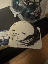 Fletcher Cox Philadelphia  Eagles Signed Lunar Eclipse Mini Helmet Beckett COA