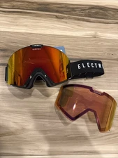 Electric Kabru Black Tort BRAND NEW Snow Goggle Auburn Red with Bonus Lens