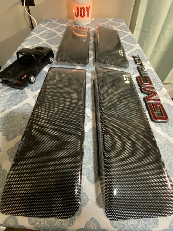 Cubiertas de luz de cabeza estilo fibra de carbono 90-93 Gmc Yukon “vintage” Foto 4 de 4