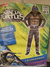 New TMNT TEENAGE MUTANT NINJA TURTLES Leonardo Costume Child Medium 8-10
