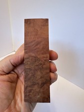 Figured Amboyna Burl Blank 5" x 1.5" x 1 1/8" Knife Handle or Turning Blank