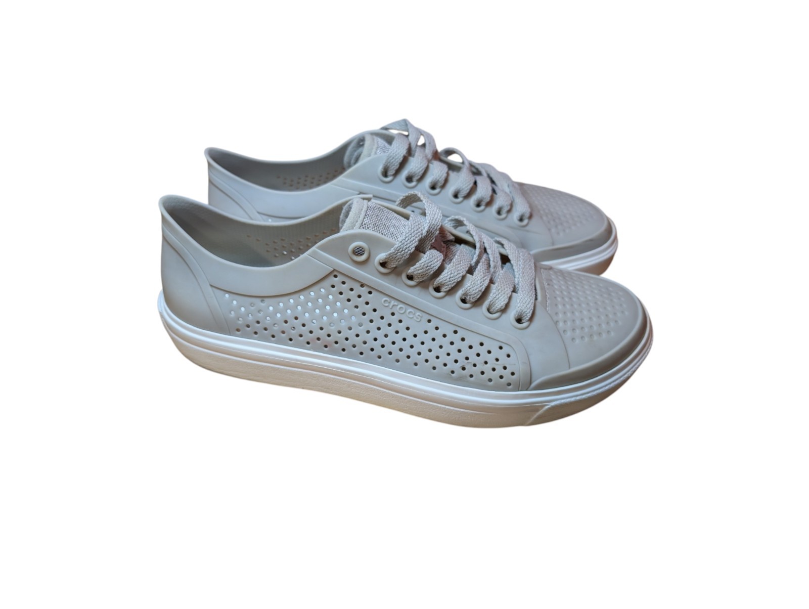 Crocs Citilane Roka Court Shoes Women&rsquo;s Sz 6 Gray And Whit