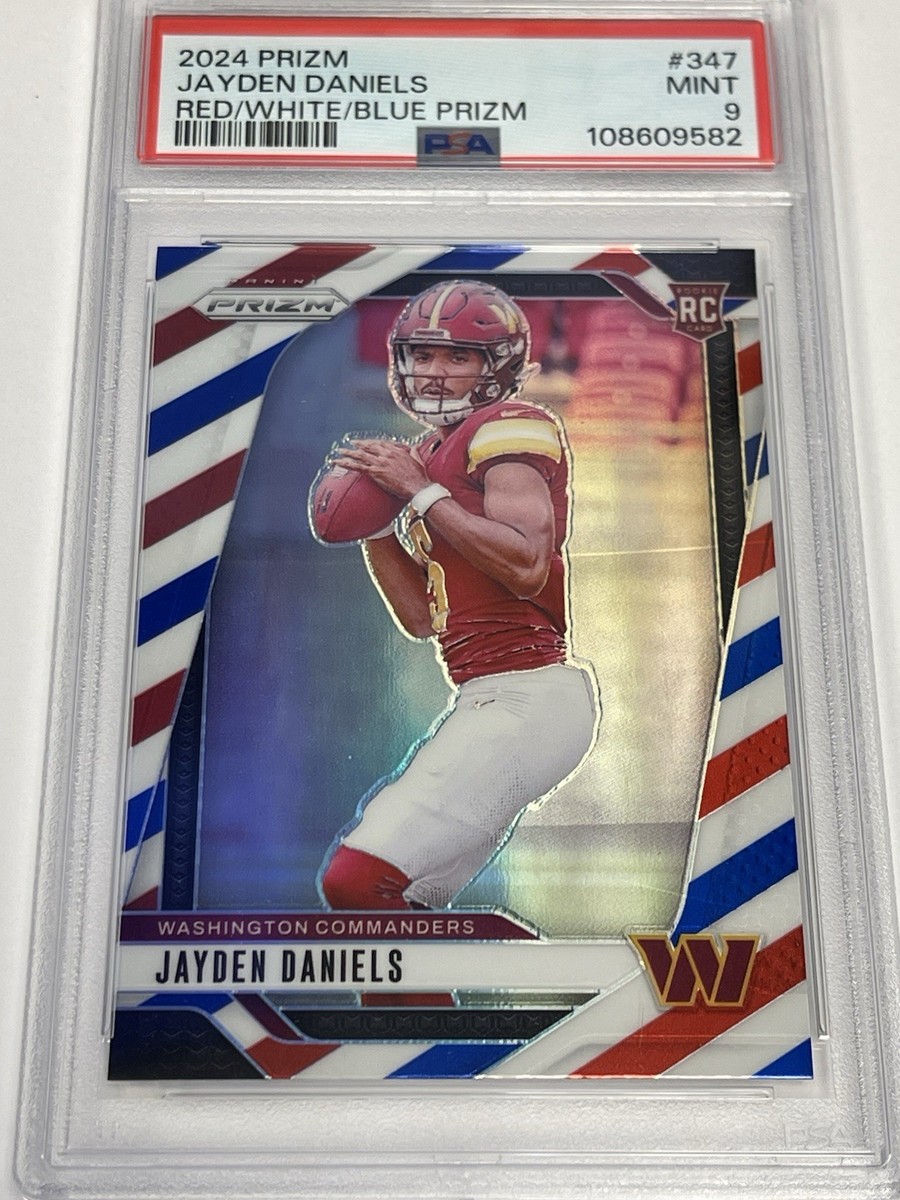 Jayden Daniels Panini Prizm Football 2024 Rookie Card Red/White
