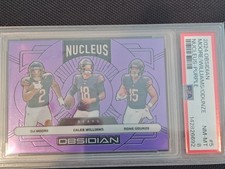2024 Obsidian Nucleus D.J. Moore, Caleb Williams, Rome Odunze #5 (RC) PSA 8